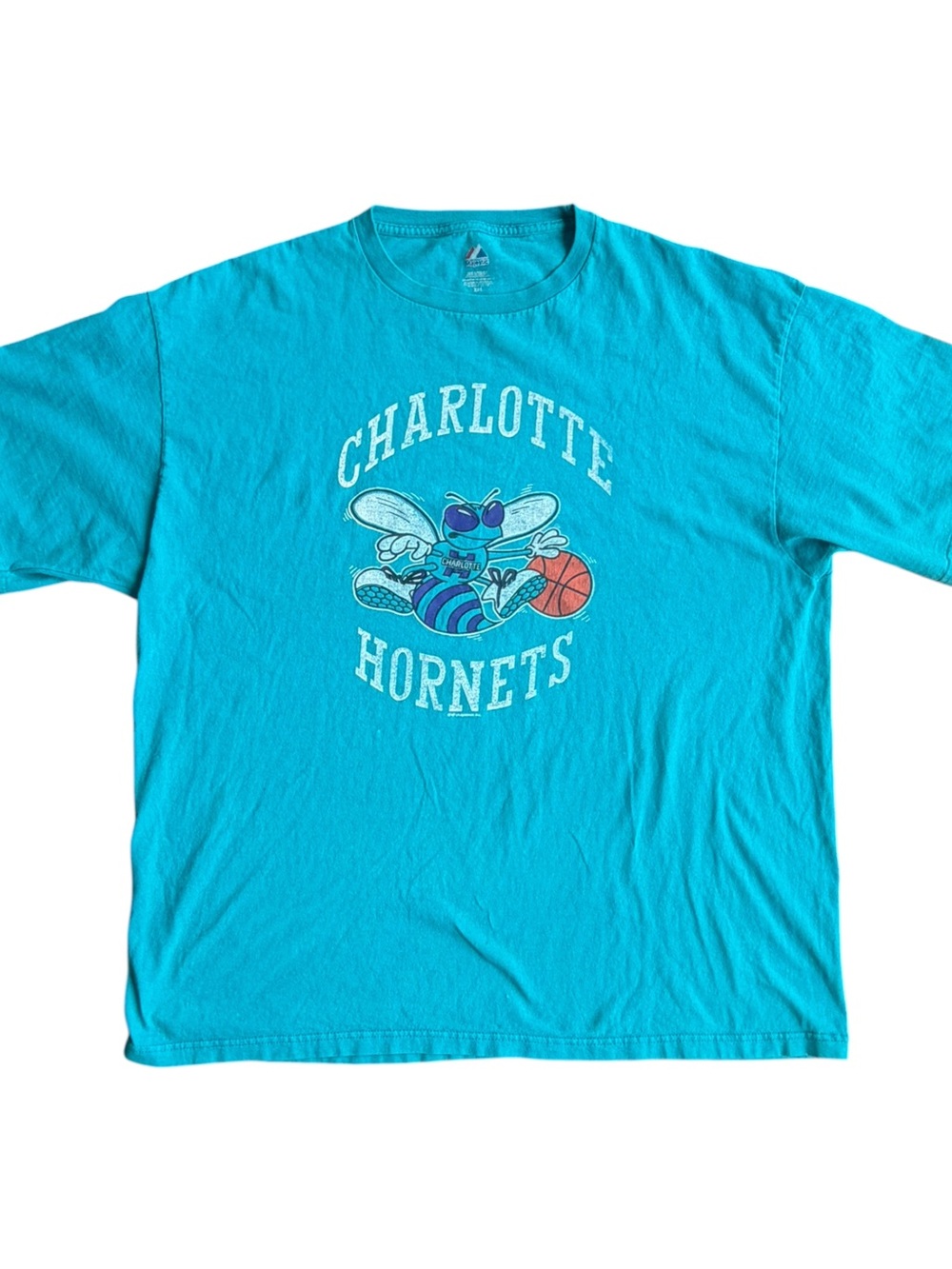 Charlotte Hornets NBA Majestic Men’s Graphic T-Shirt Modern Retro Size: 2XL